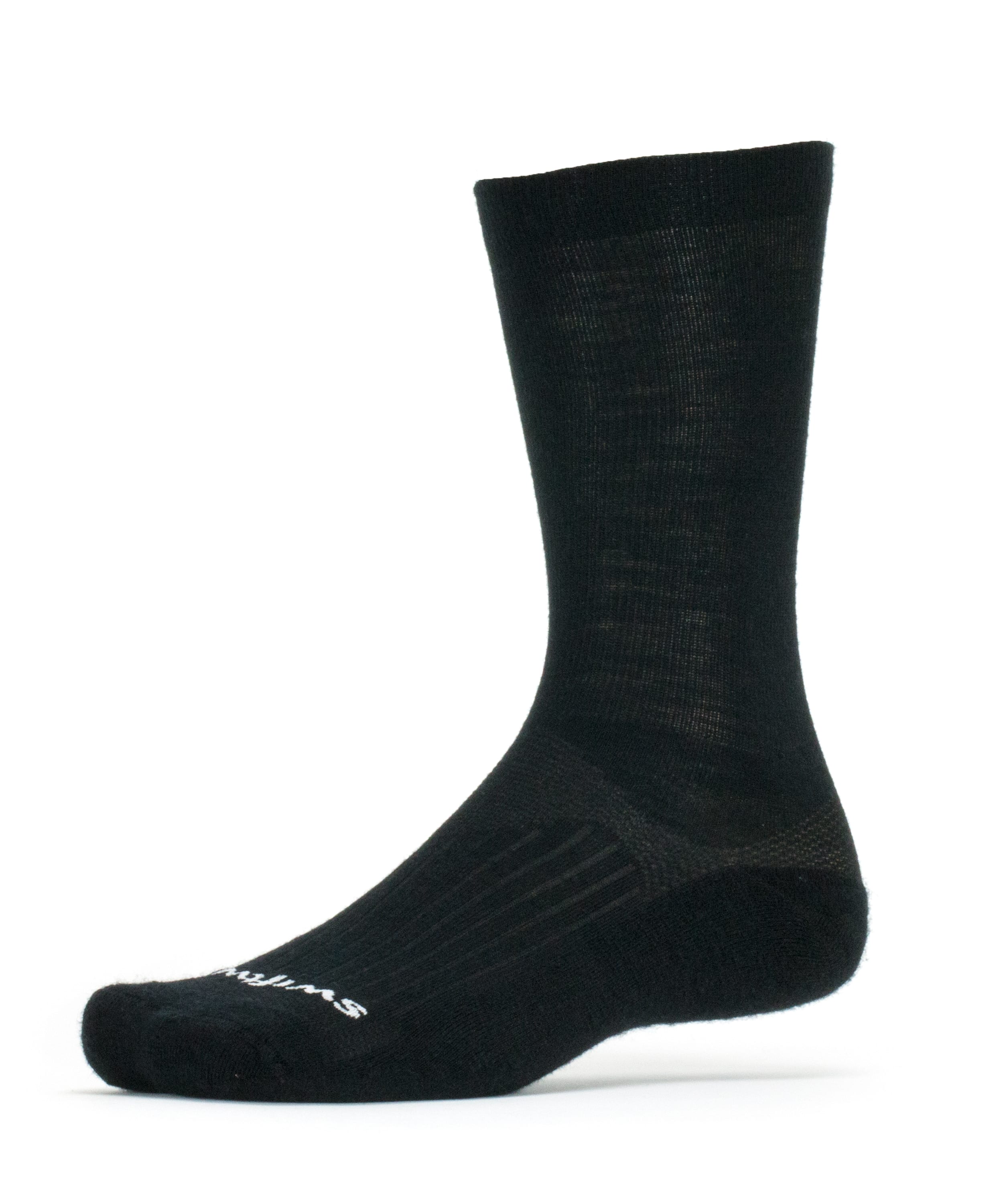 Swiftwick Pursuit Merino Seven Black Sock | Swift Sports