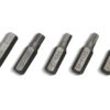 Prestacycle CR/V Bicycle Five (5) Bit Set HEX: 4mm, 5mm, 6mm TORX®: T20, T25 Prestacycle hardened CR/V Bits offer the same quality and strength as most major Brand’s best tools. Covers the most common HEX and TORX® sizes found on the latest components.