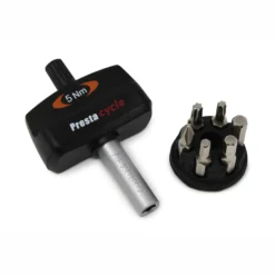 Prestacycle Torque Wrench 5nm TorqKey Mini Preset with 6 Bits & Holder