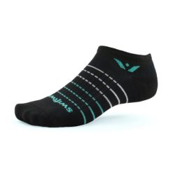 Swiftwick Aspire Zero Stripe Black Aqua Sock