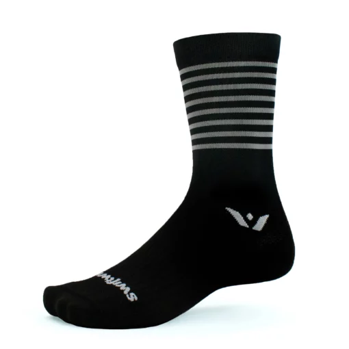 Swiftwick Aspire Seven Stripe Gray Sock