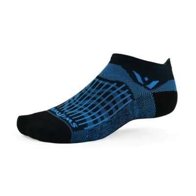 Swiftwick Aspire Zero Tab Black Blue Wave Sock