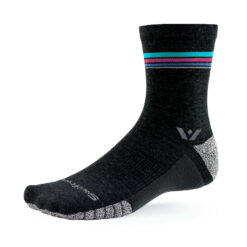 Swiftwick Flite XT Trail Five Coal Aurora Stripe Sock