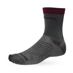 Swiftwick Aspire Five Grey Maroon Sock