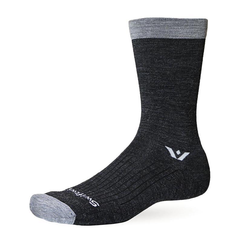 Swiftwick Pursuit Merino Seven Coal Grey Stripe Sock
